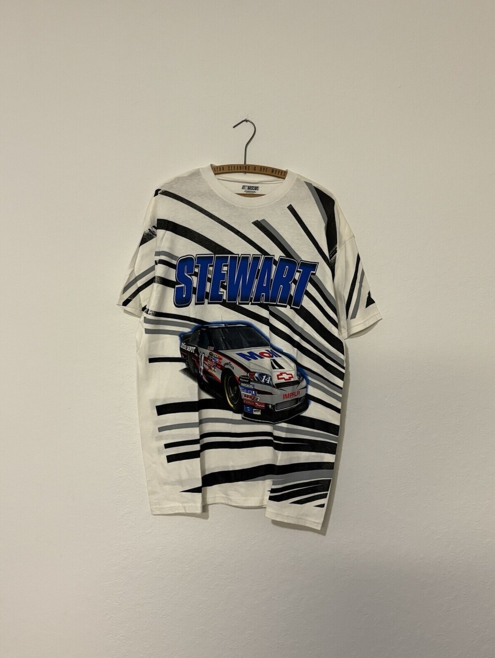 NASCAR Office Depot #14 Tony Stewart T-Shirt Men's All Over Print AOP Size XL